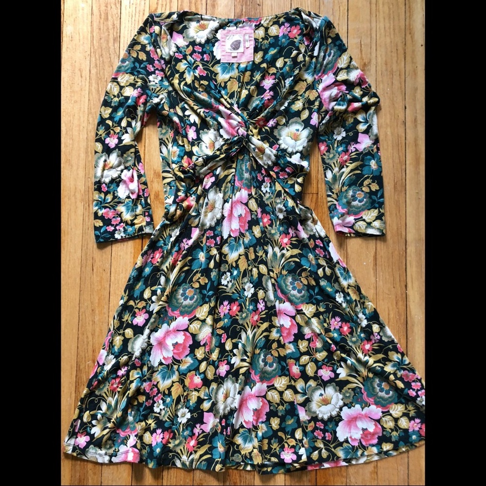Lilka for Anthropologie Torsade Floral Dress, sz S